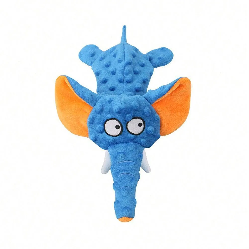 4 Pcs Soft Plush Dog Squeaky Chew Toy