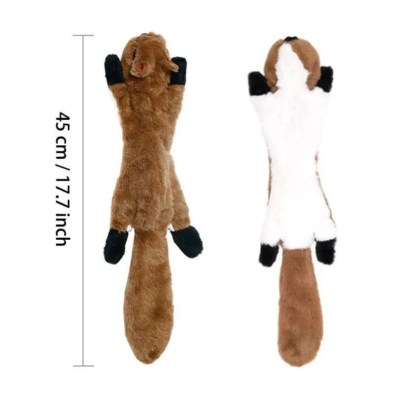 4 Pcs Soft Plush Dog Squeaky Chew Toy
