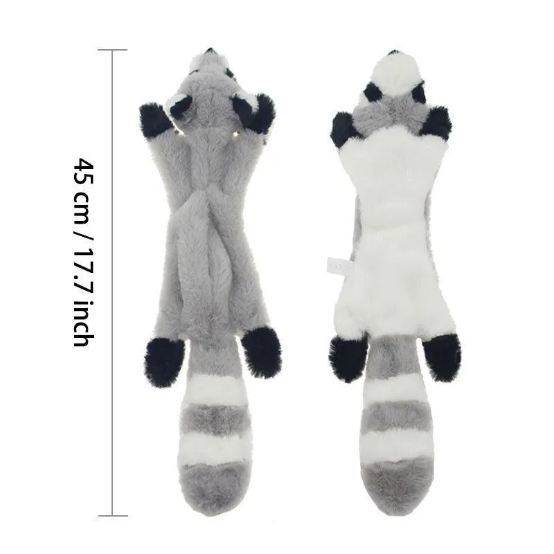 4 Pcs Soft Plush Dog Squeaky Chew Toy