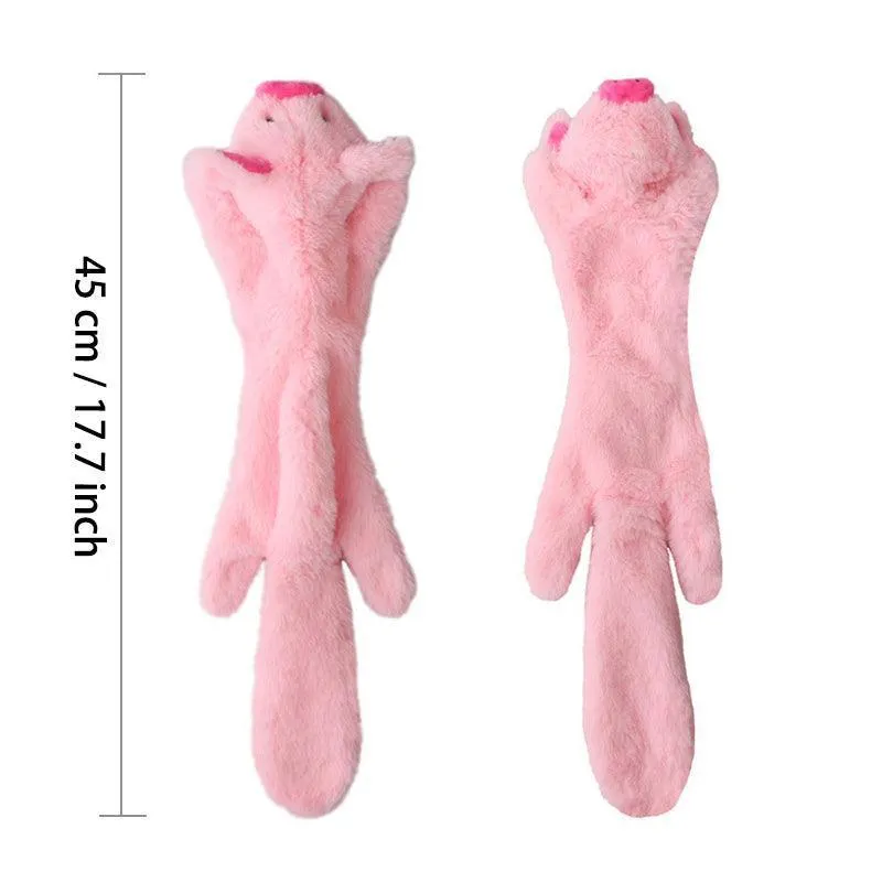 4 Pcs Soft Plush Dog Squeaky Chew Toy