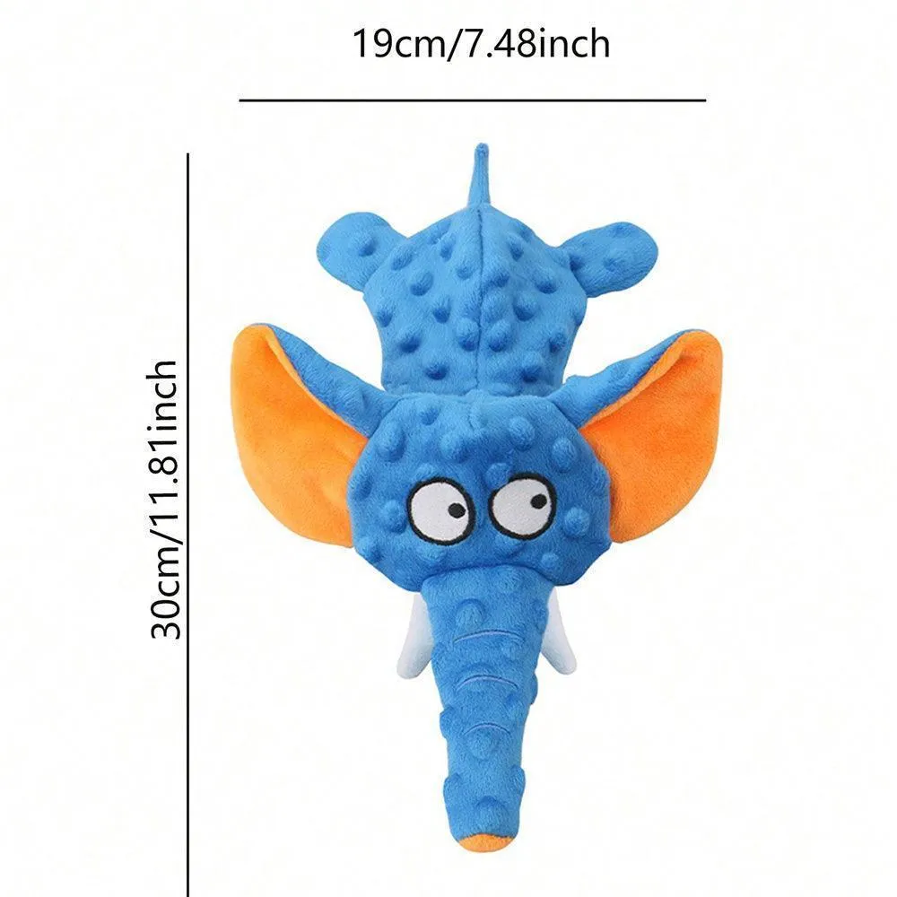 4 Pcs Soft Plush Dog Squeaky Chew Toy
