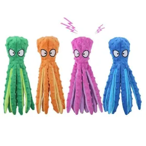 4 Pcs Soft Plush Dog Squeaky Chew Toy