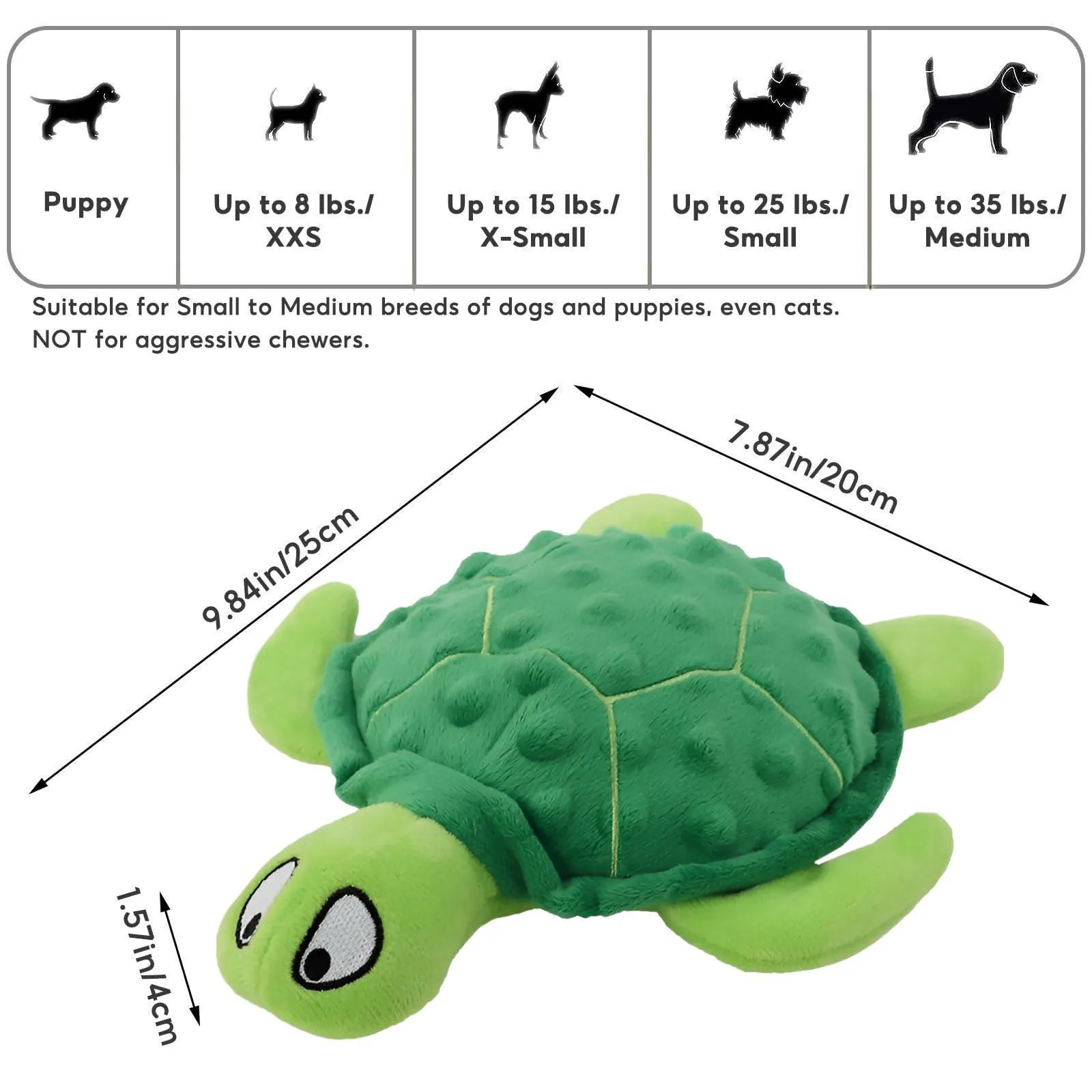 4 Pcs Soft Plush Dog Squeaky Chew Toy