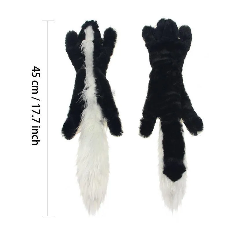 4 Pcs Soft Plush Dog Squeaky Chew Toy
