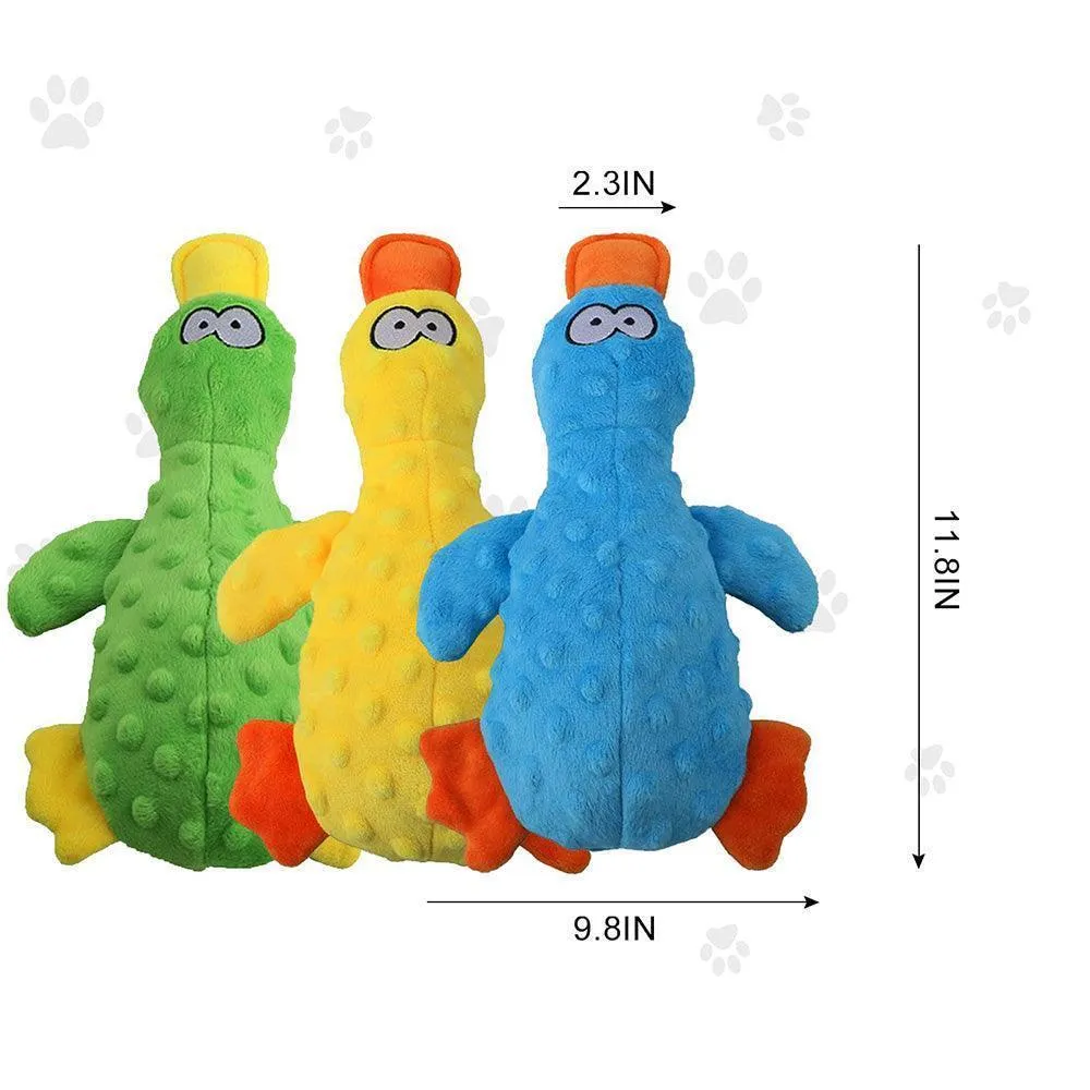 4 Pcs Soft Plush Dog Squeaky Chew Toy