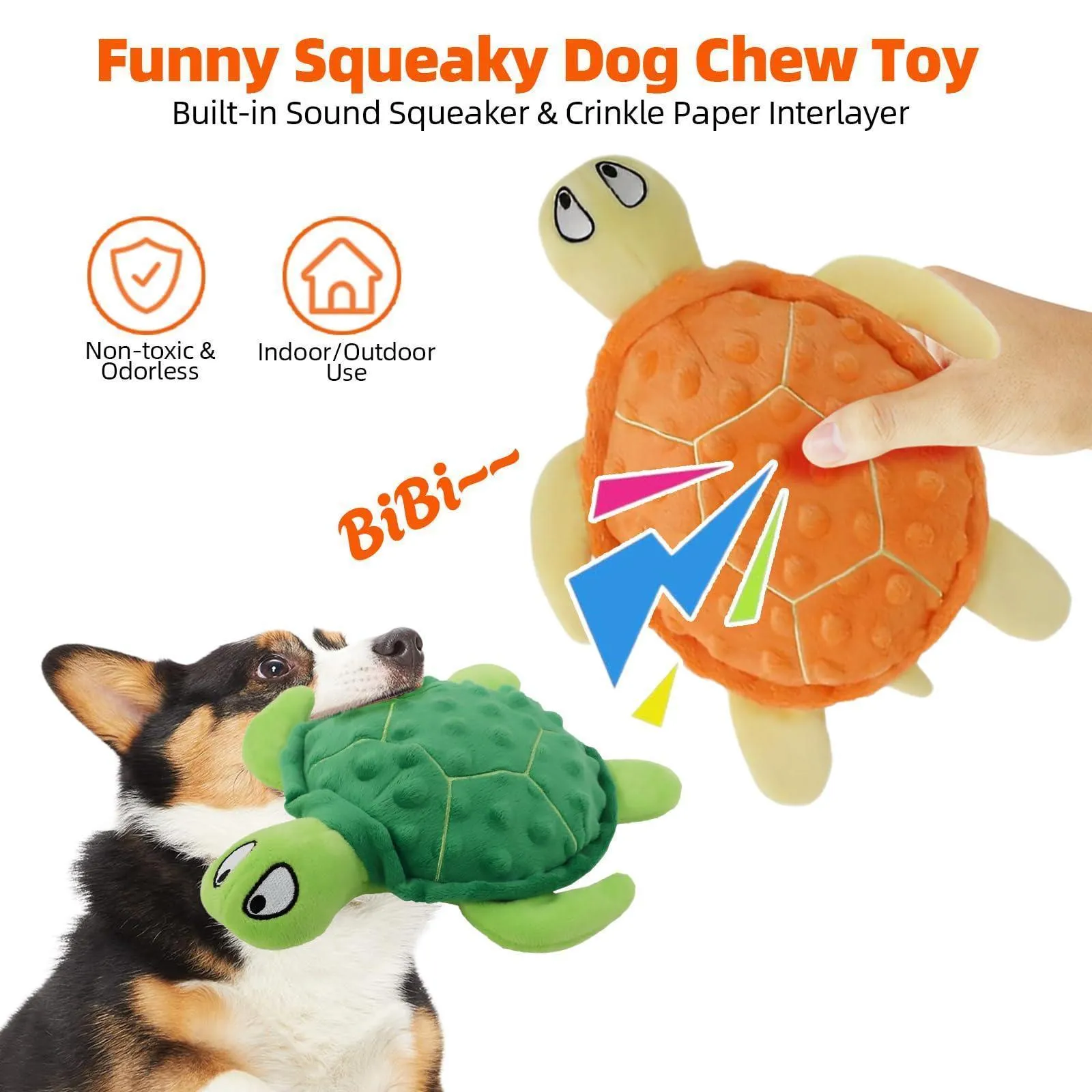 4 Pcs Soft Plush Dog Squeaky Chew Toy