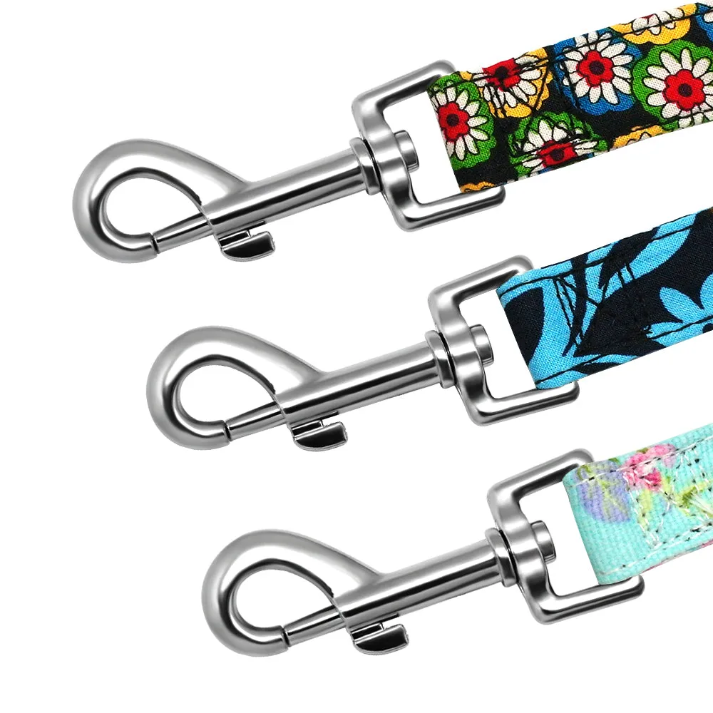 6 Colors Leash Lead Nylon Printed Pet Walking Leash Mesh Padded Running Training Leashes Rope For Small Medium Dogs