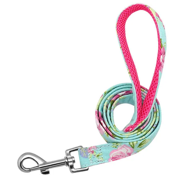 6 Colors Leash Lead Nylon Printed Pet Walking Leash Mesh Padded Running Training Leashes Rope For Small Medium Dogs