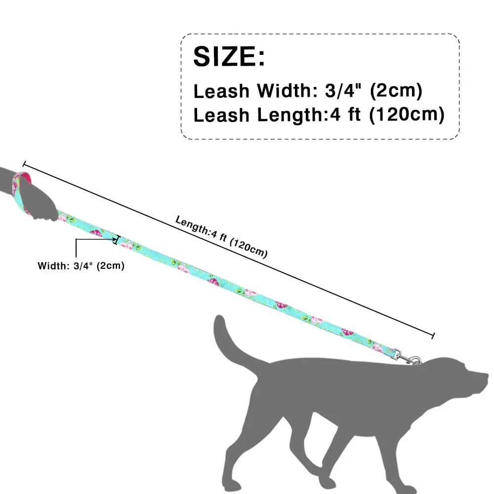 6 Colors Leash Lead Nylon Printed Pet Walking Leash Mesh Padded Running Training Leashes Rope For Small Medium Dogs
