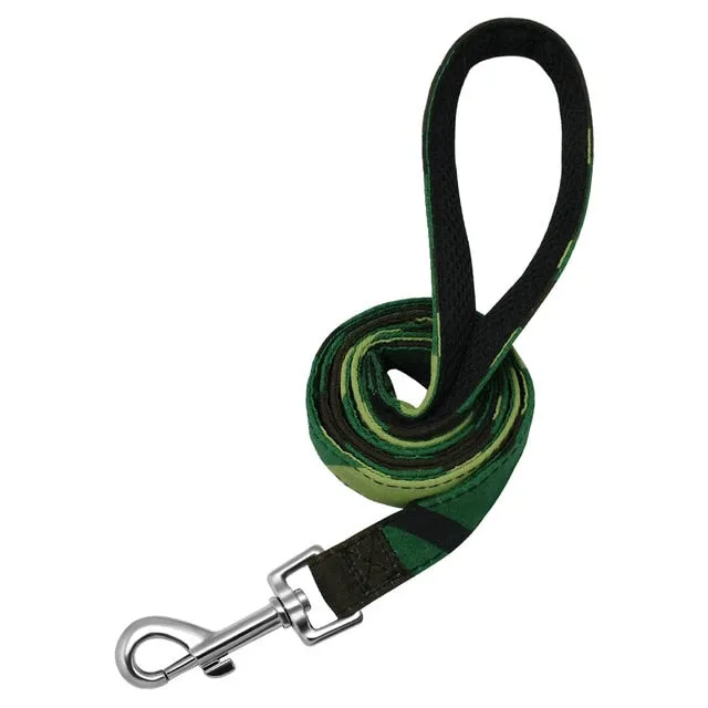 6 Colors Leash Lead Nylon Printed Pet Walking Leash Mesh Padded Running Training Leashes Rope For Small Medium Dogs