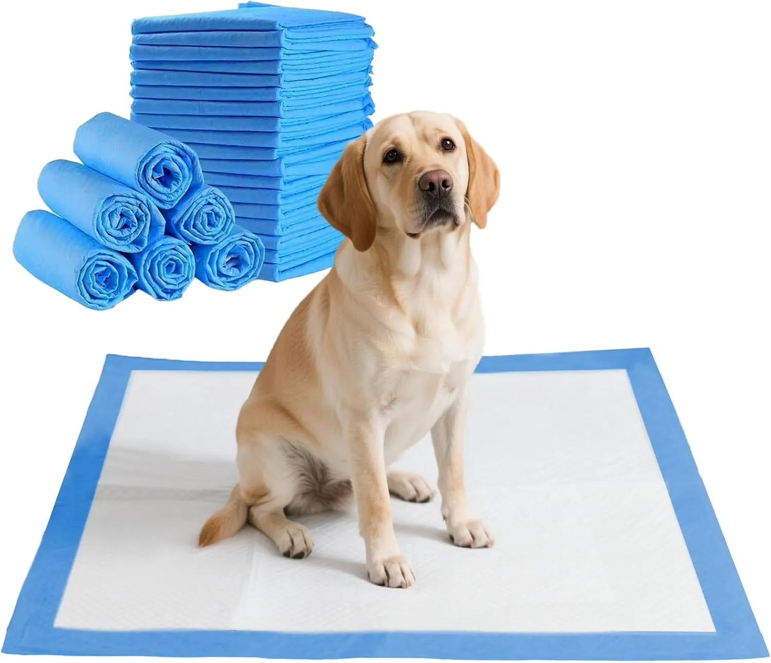98 Packs 13"x18" Disposable Puppy Pads, Dog Training Pads, Super Absorbency Disposable Underpads with Leak-Proof and Odor Control, Disposable Training Pads for Puppies, Dogs, Cats, Rabbits