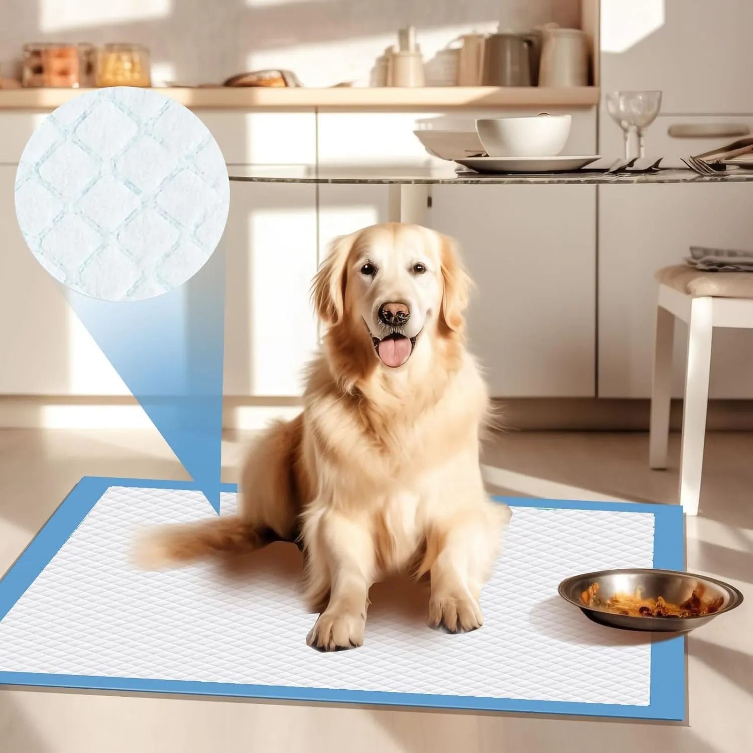 98 Packs 13"x18" Disposable Puppy Pads, Dog Training Pads, Super Absorbency Disposable Underpads with Leak-Proof and Odor Control, Disposable Training Pads for Puppies, Dogs, Cats, Rabbits