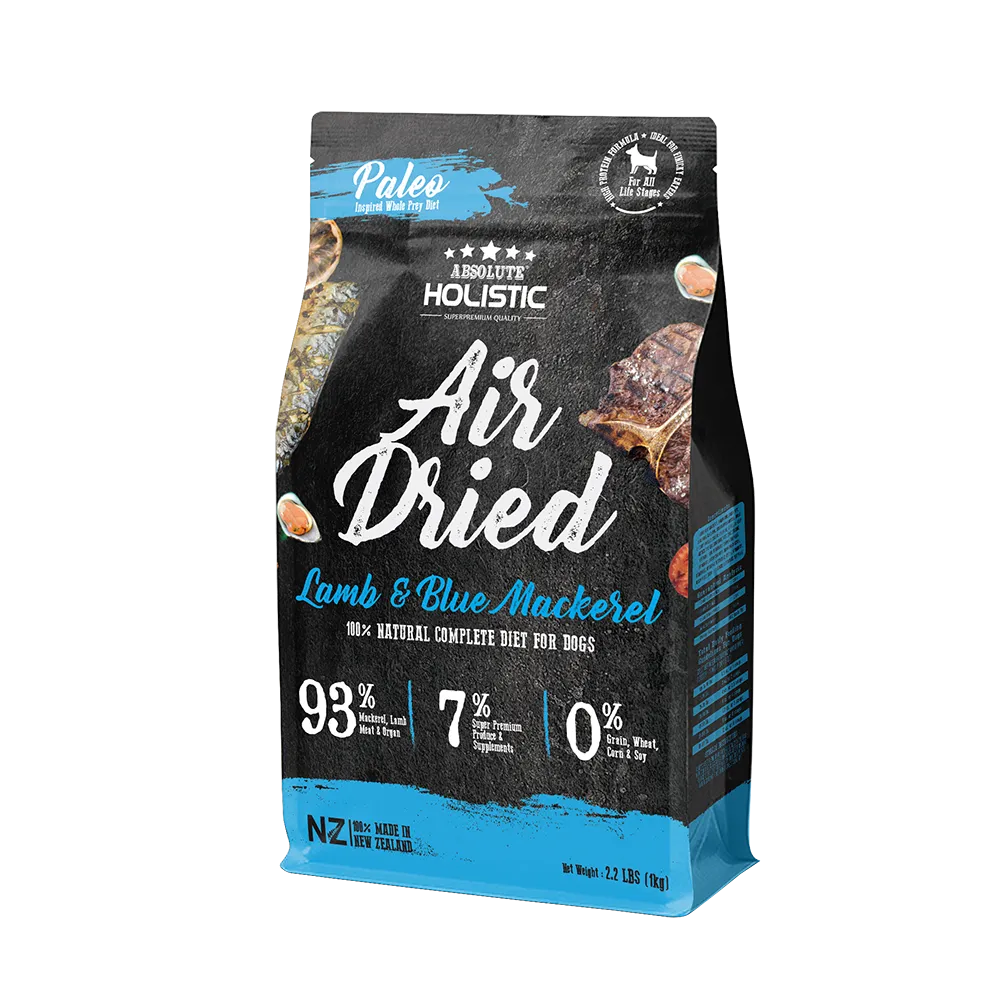Absolute Holistic Dog Air-Dried Blue Mackerel & Lamb 1kg