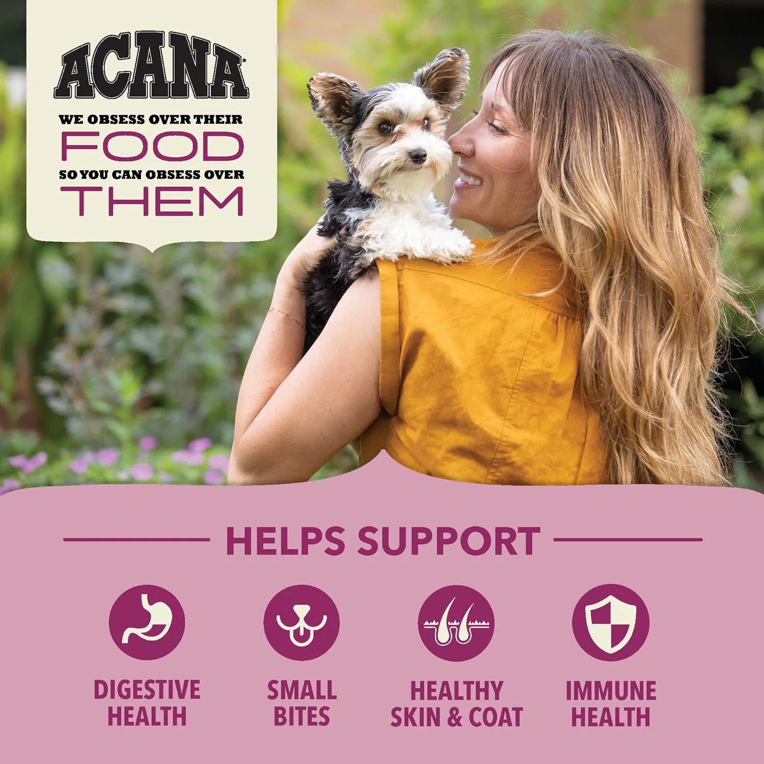 ACANA Wholesome Grains Dry Dog Food, Small Breed Recipe, Chicken and Turkey Dog Food, 11.5lb