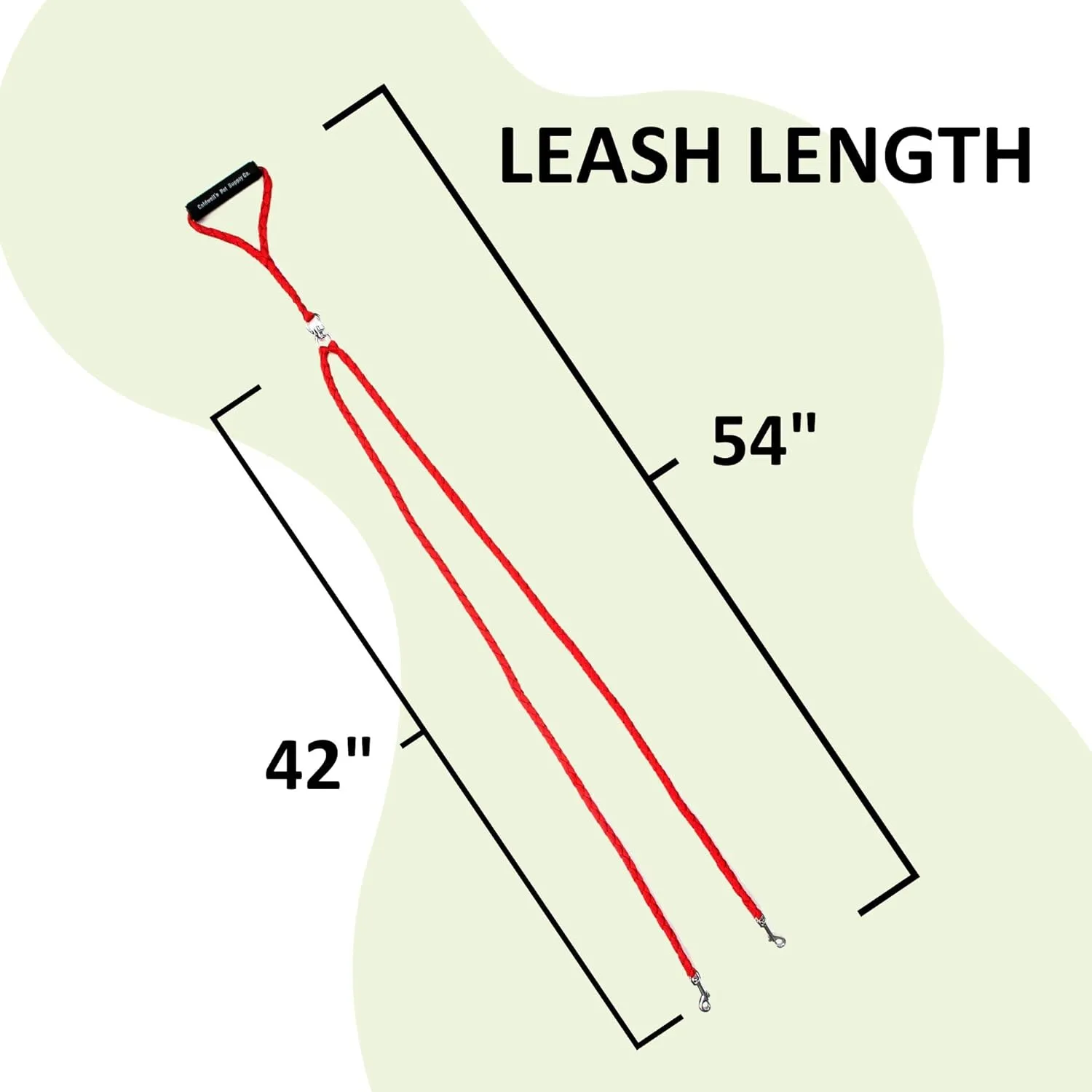 Caldwell's Pet Supply Co. Dual Dog Leash, Double Dog Leash for Two Dogs, Tangle Free, Heavy Duty Double Ended Tandem Leashes with Padded Handle, Tangle-Free Swivel, for Small, Medium or Large Dogs