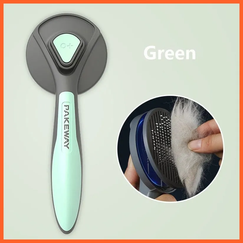 Cat Dog Tangled Hair Remover Brush | Pet Grooming Slicker Needle Comb | Removes Self Cleaning Brush