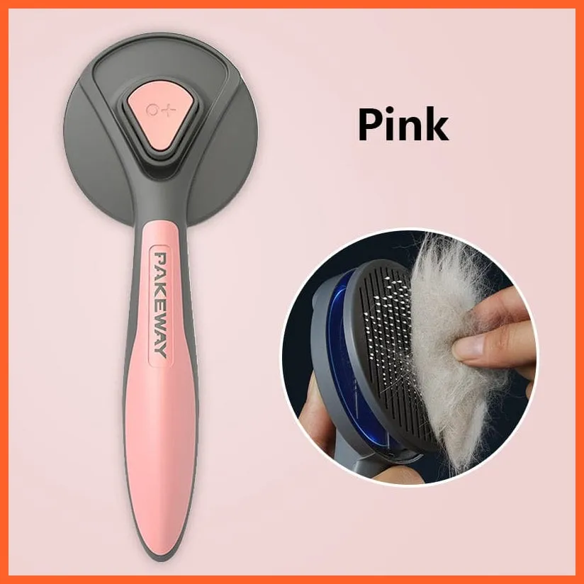Cat Dog Tangled Hair Remover Brush | Pet Grooming Slicker Needle Comb | Removes Self Cleaning Brush