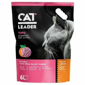 CAT LEADER TOFU CLUMPING PEACH 6LT