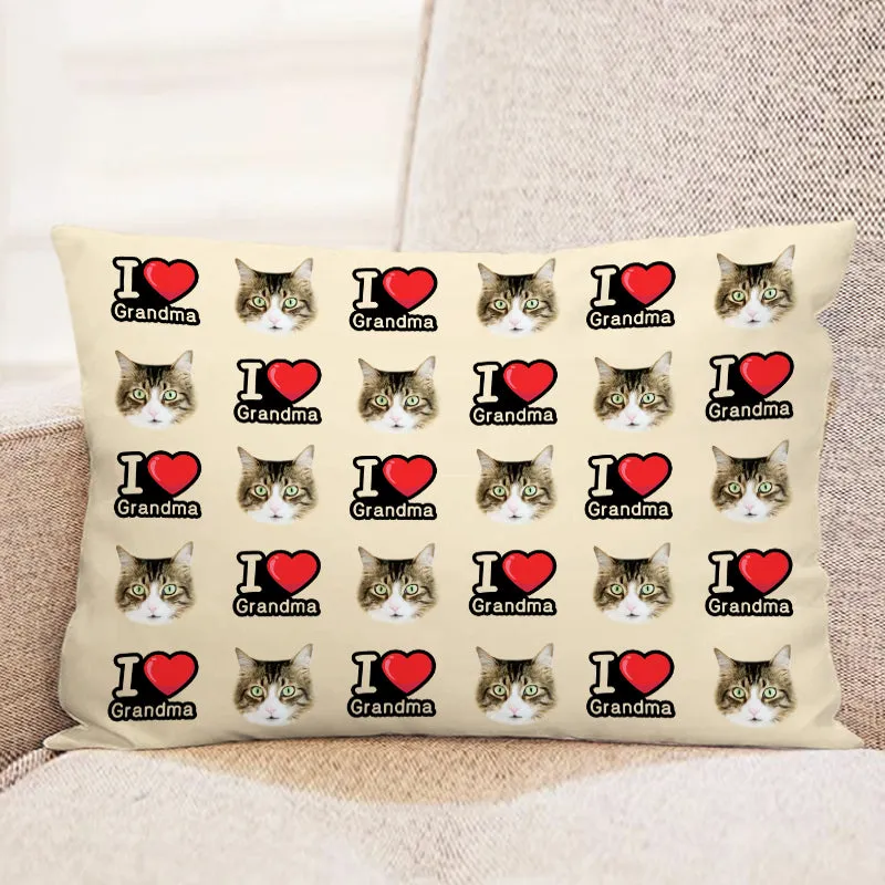 Custom Pet Face Pillow Personalized Dog Decorative Throw Pillow with Photo