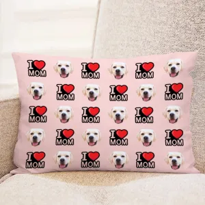Custom Pet Face Pillow Personalized Dog Decorative Throw Pillow with Photo