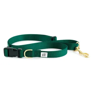 Dog Bone Adjustable Leash 3-6ft, Hand Held/ Hands Free, Forest Green