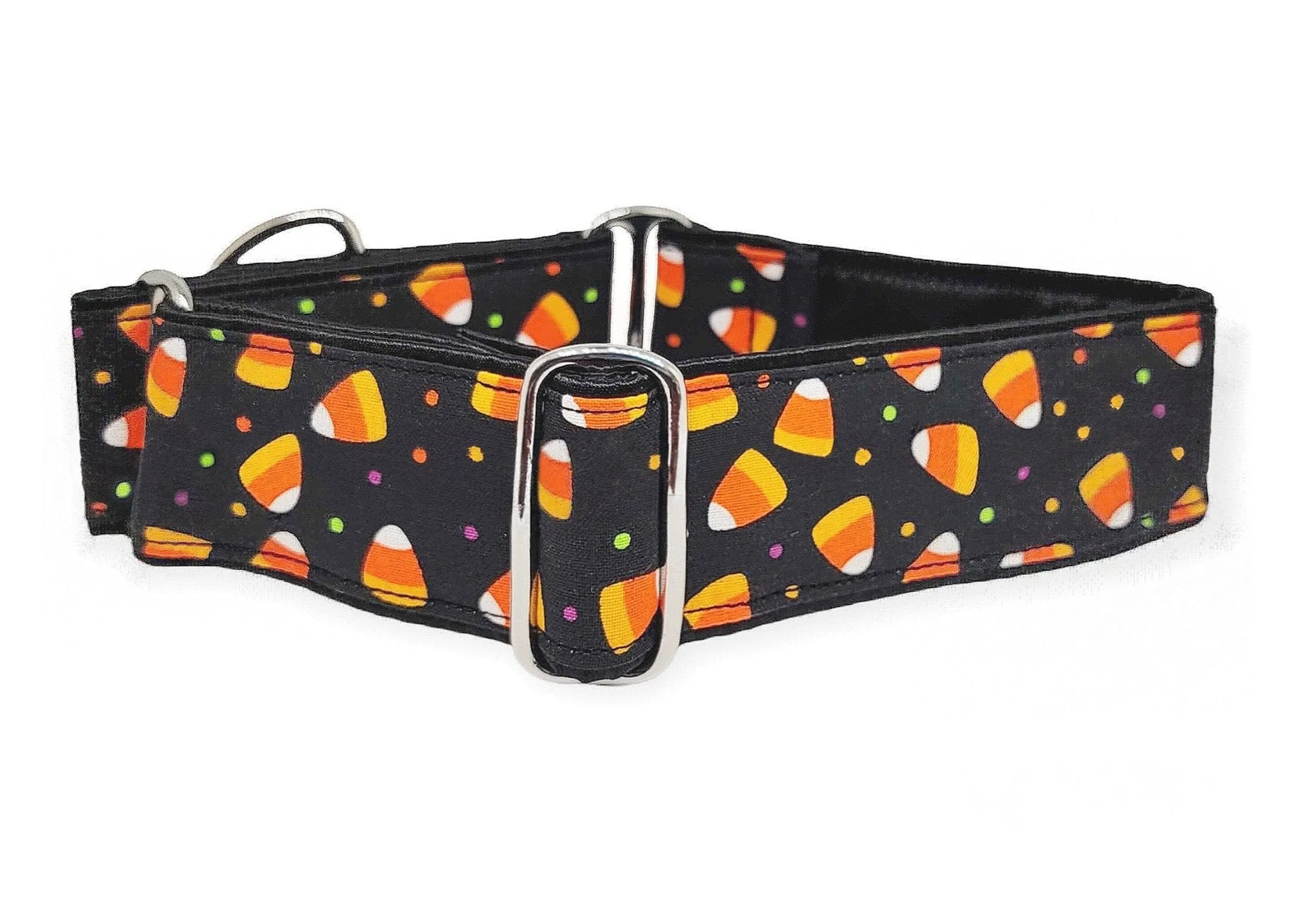Halloween Candy Corn - Martingale or Buckle Dog Collar - 1.5" Width
