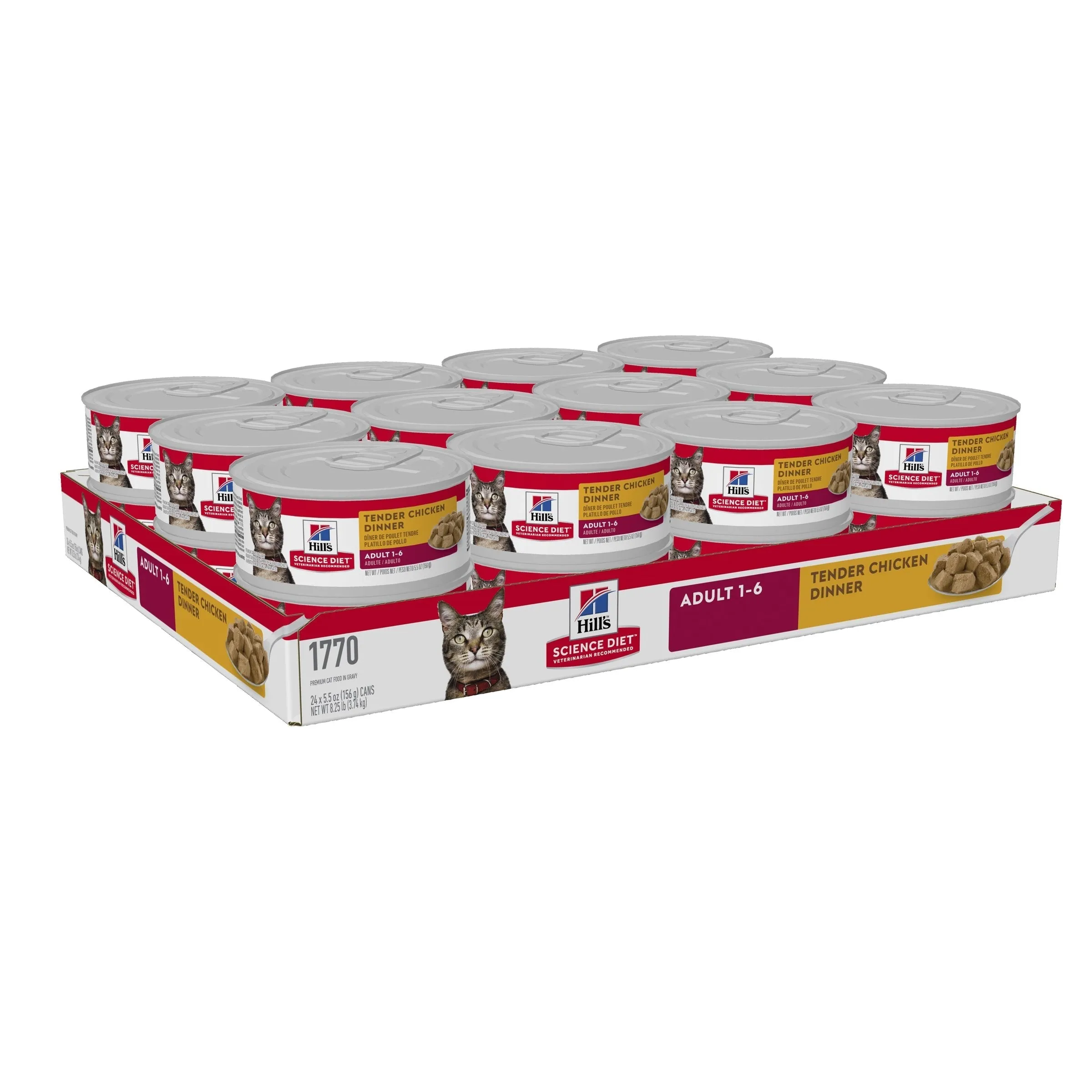 Hills Science Diet Adult Tender Dinners Chicken Canned Cat Food 156g x 24^^^