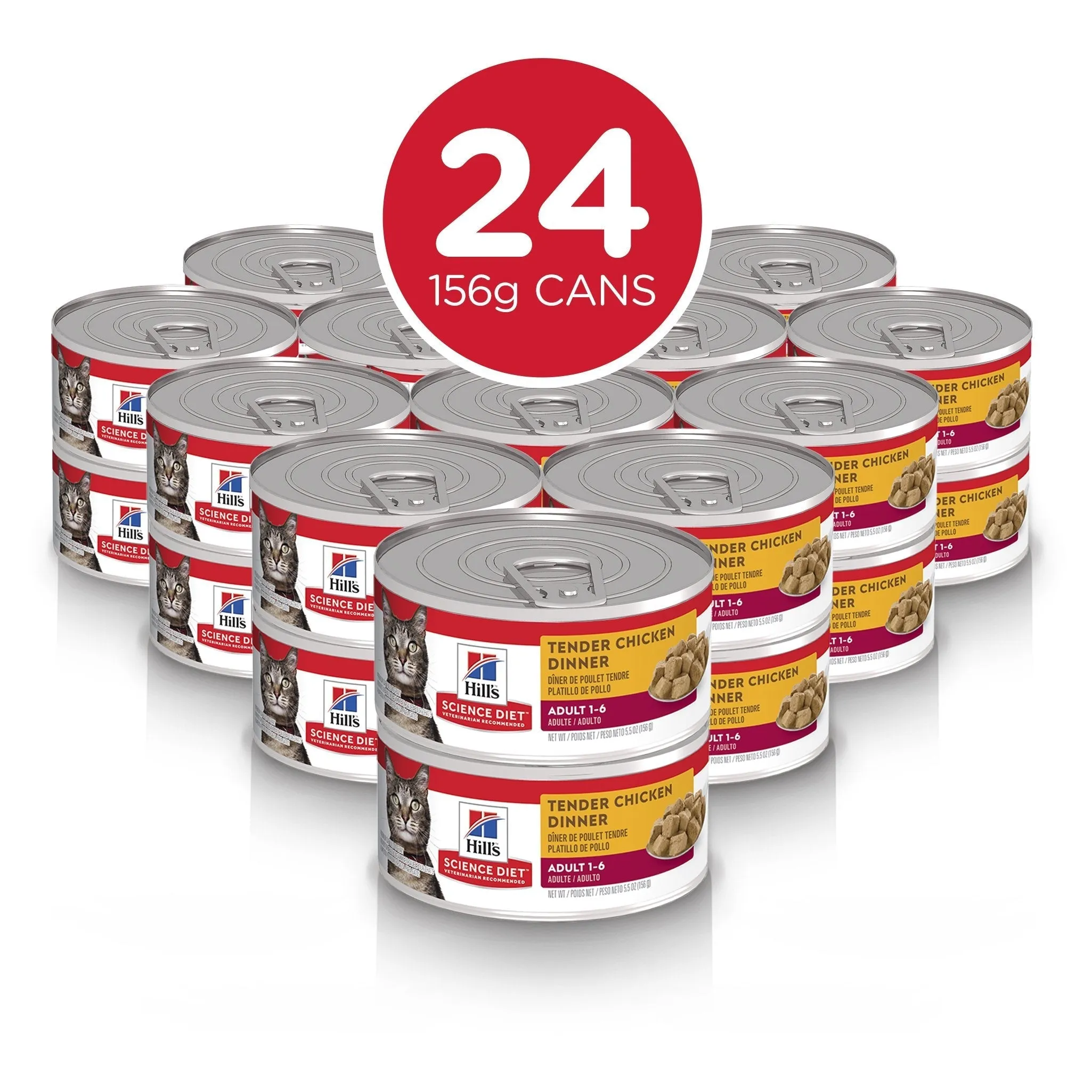 Hills Science Diet Adult Tender Dinners Chicken Canned Cat Food 156g x 24^^^
