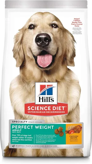 Hill's Science Diet Dry Dog Food, Adult, Perfect Weight for Healthy Weight & Weight Management, Chicken Recipe, 28.5 lb. Bag