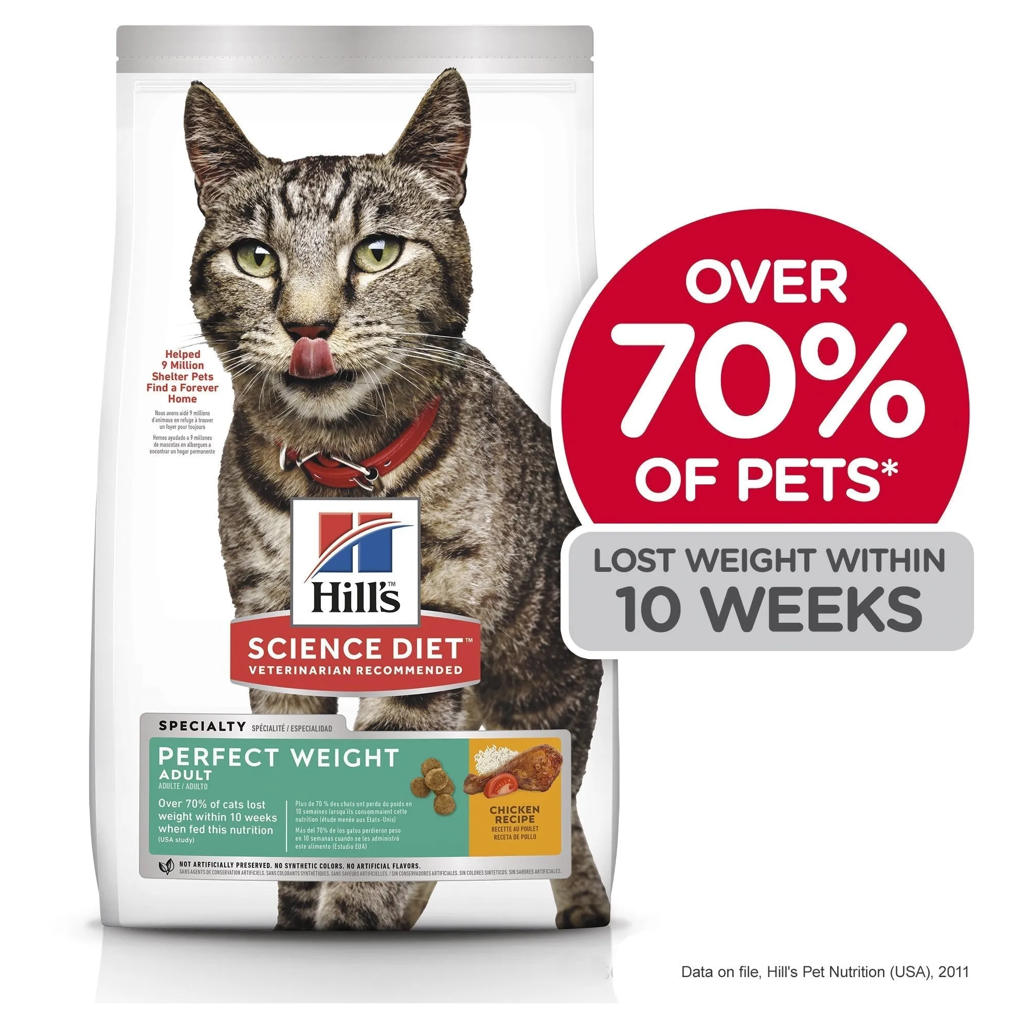 Hills Science Diet Perfect Weight Adult Dry Cat Food 3.17kg^^^