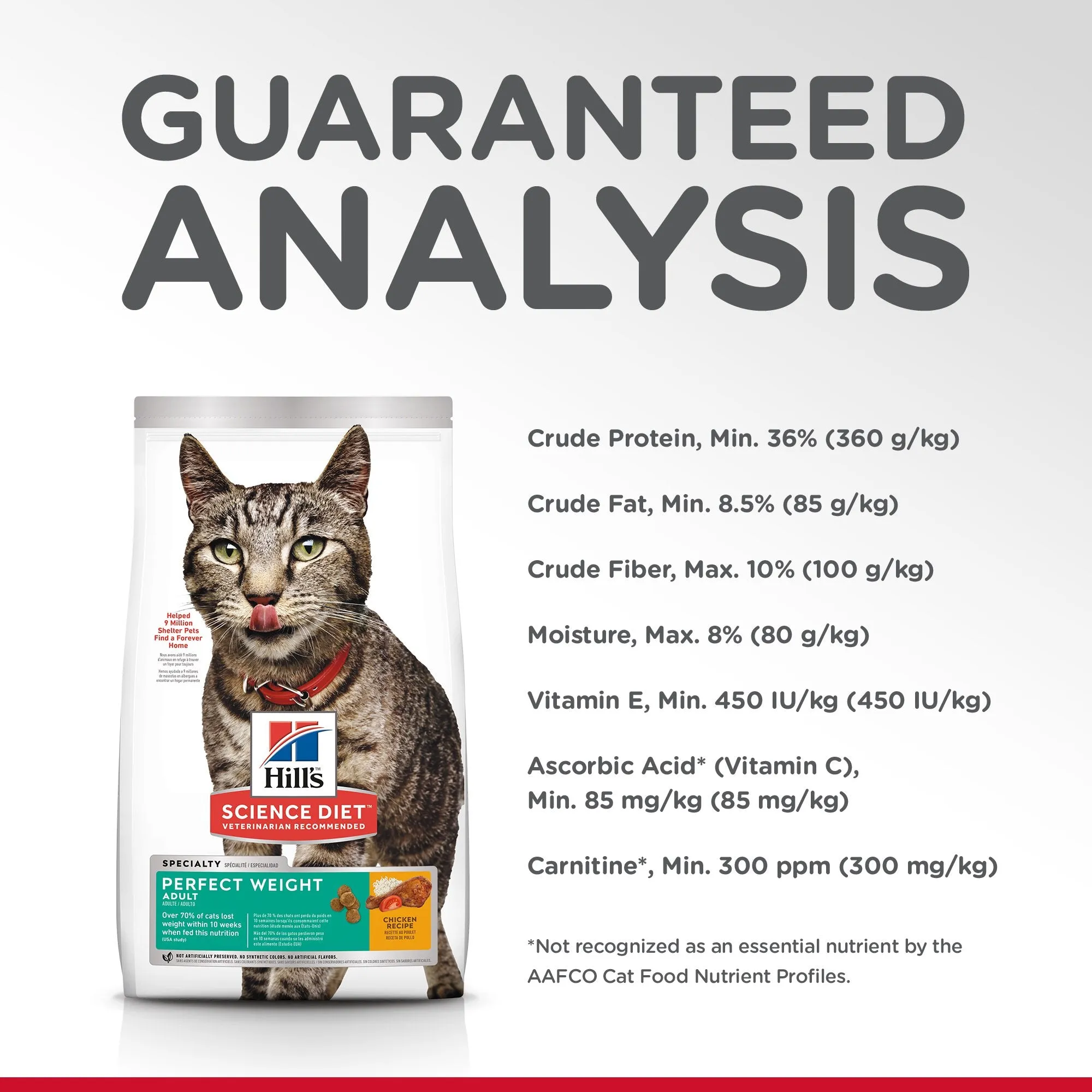 Hills Science Diet Perfect Weight Adult Dry Cat Food 3.17kg^^^