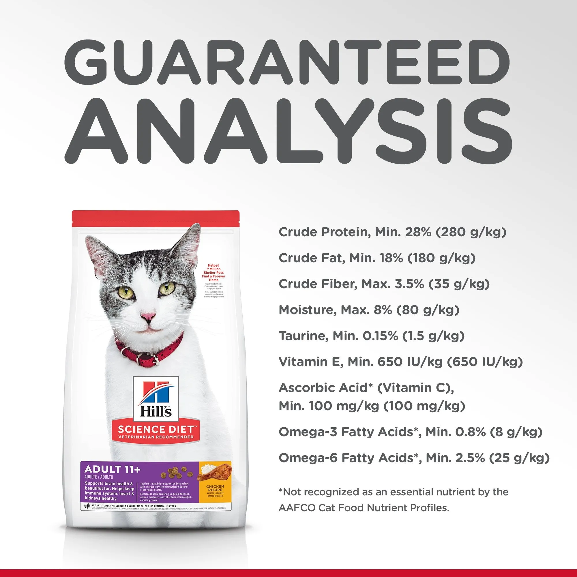Hills Science Diet Senior Adult 11  Dry Cat Food 3.17kg^^^