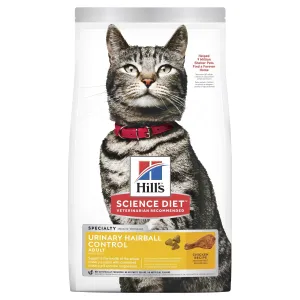 Hills Science Diet Urinary Hairball Control Adult Dry Cat Food 1.58kg^^^