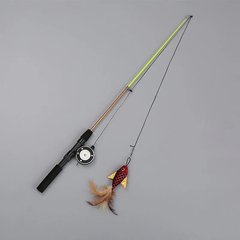 Interactive cat feather toy