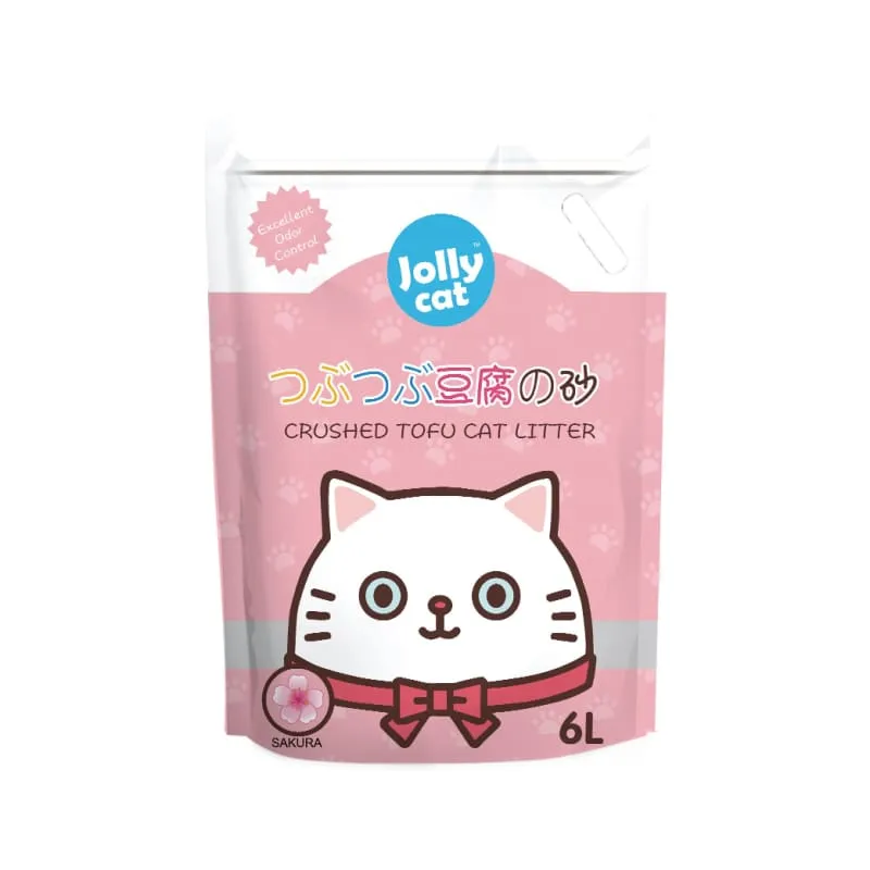 Jolly Cat Sakura Crushed Tofu Litter 6L x 8 Bags