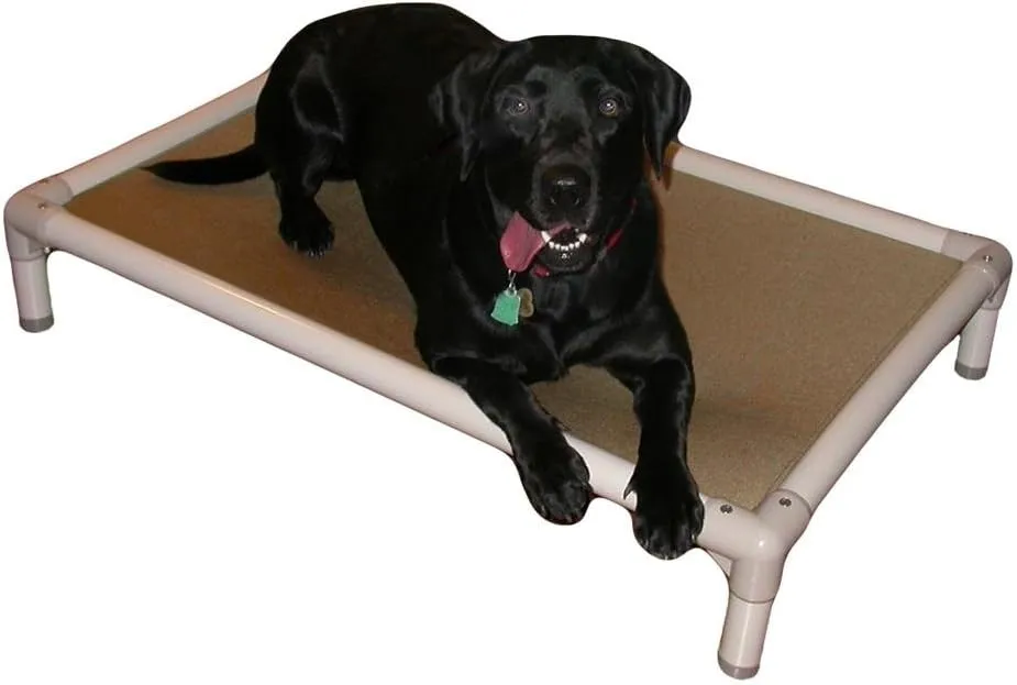Kuranda Chewproof Bed - Almond PVC - 40" x 25" - Heavy Duty Vinyl - Royal