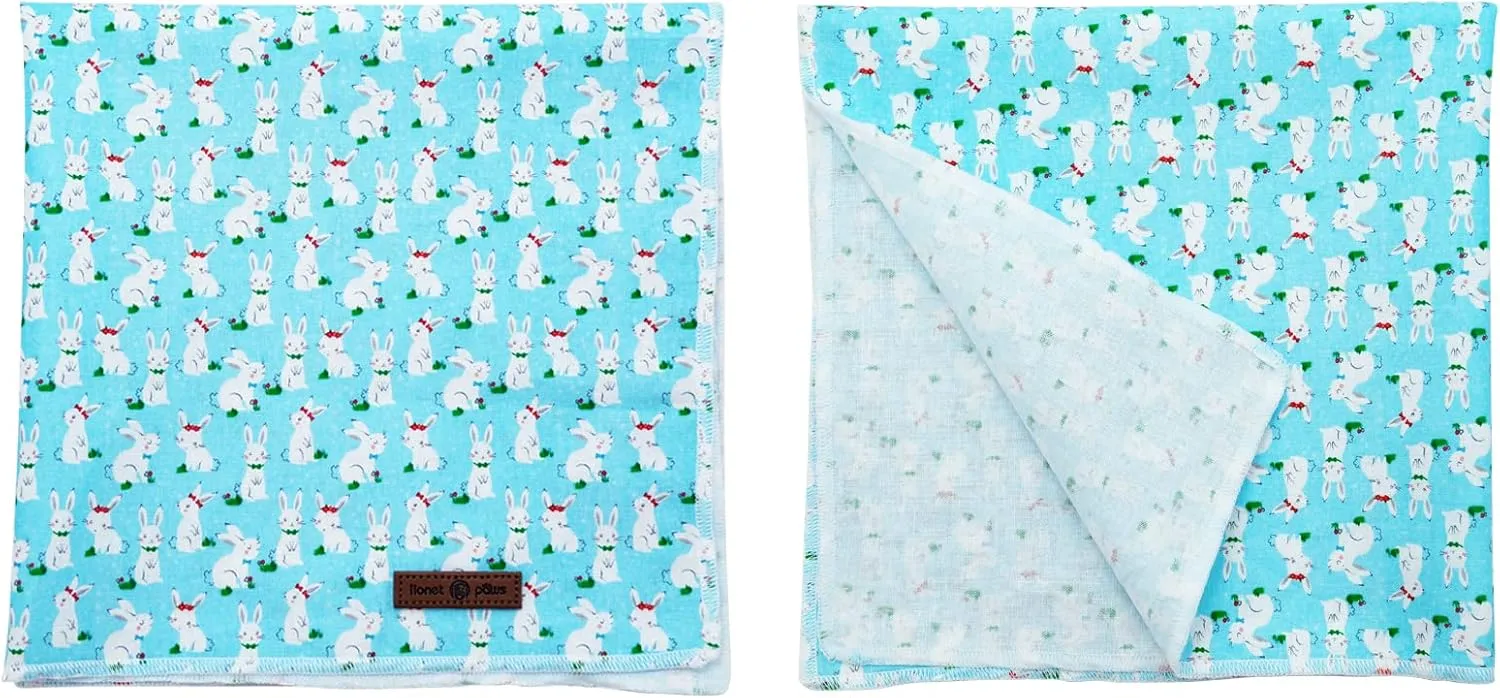 lionet paws Easter Bunny Dog Bandana for Small Medium Large Dogs, Cat Dog Kerchief Triangle Bibs Scarf for Girl Boy