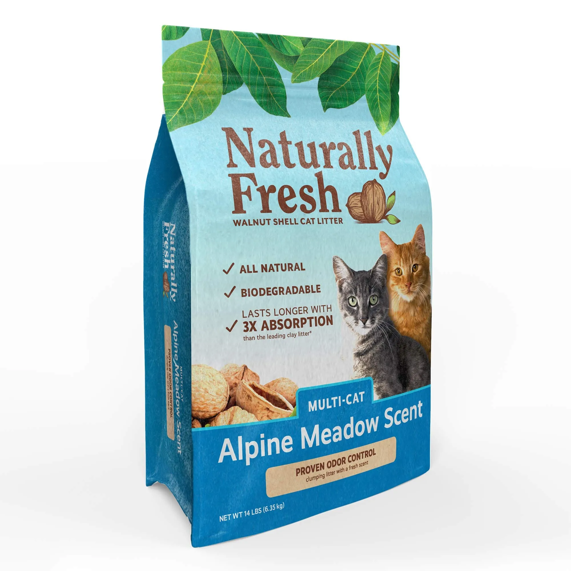 Naturally Fresh® Alpine Meadow® Scented Multi-Cat Quick-Clumping Formula Cat Litter - 14 Lbs