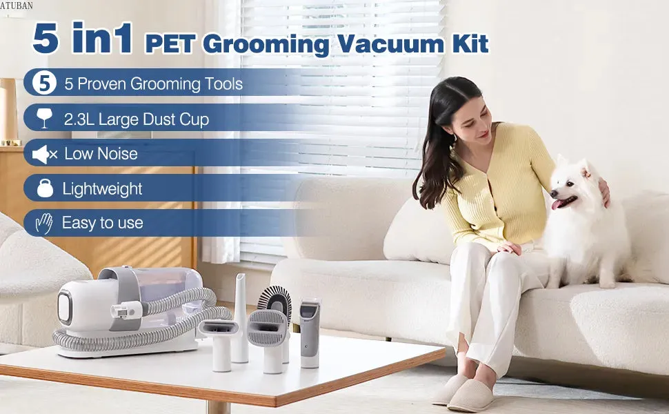 Pet Vacuum Cleaner with Dust Kit and Pet Hair Brush