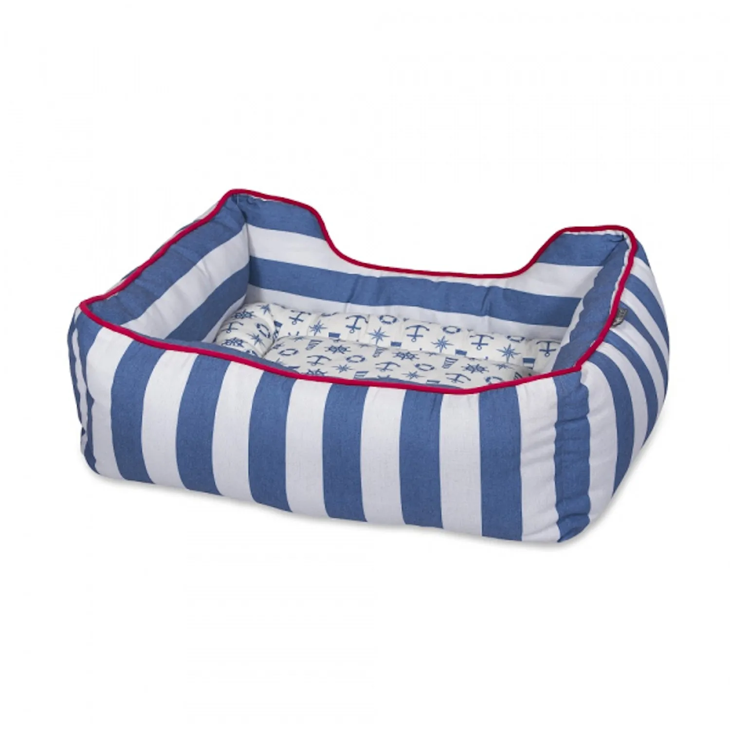 Petface Nautical Stripe Square Bed (3 Sizes)