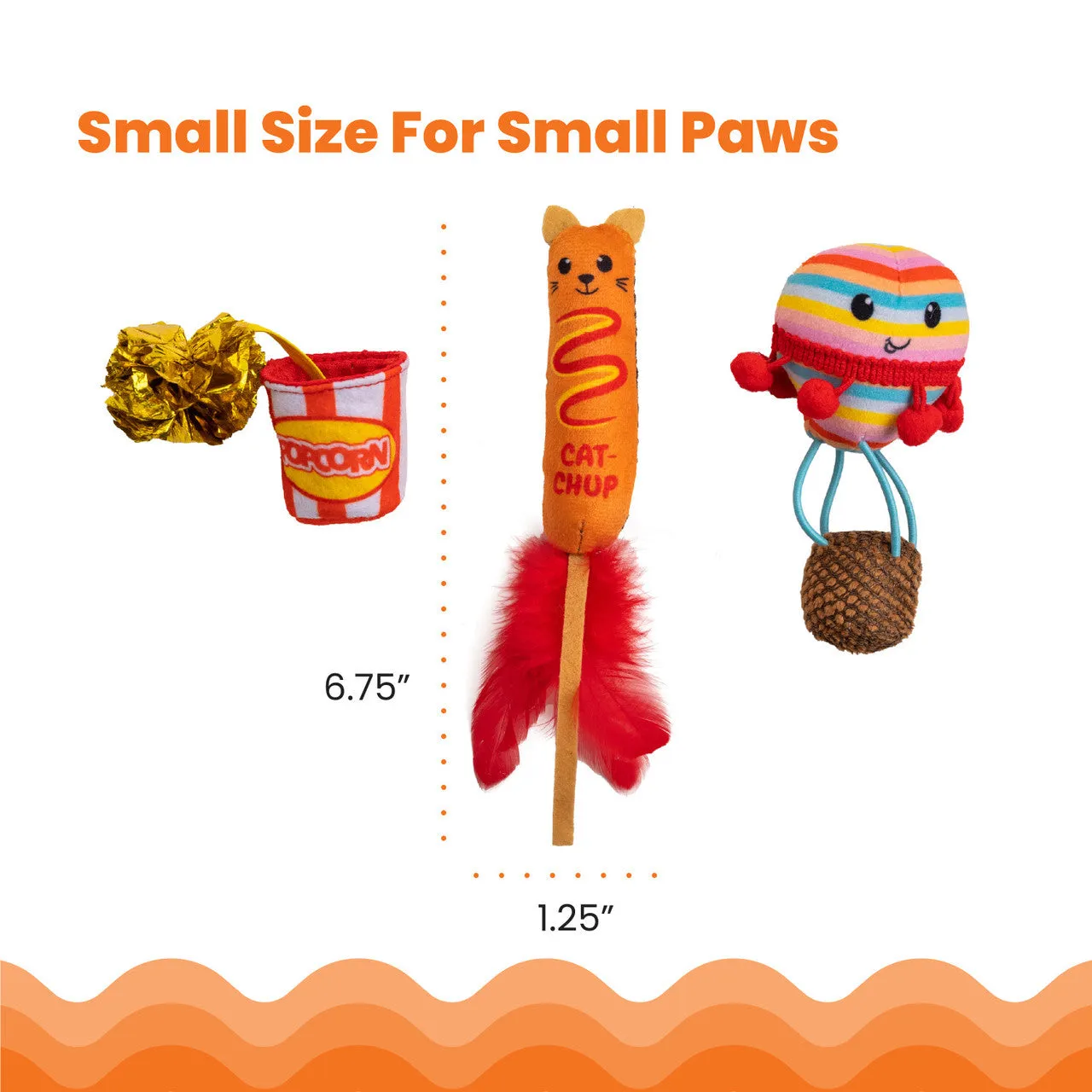 PETSTAGES Catstages Pawrty, 3pk