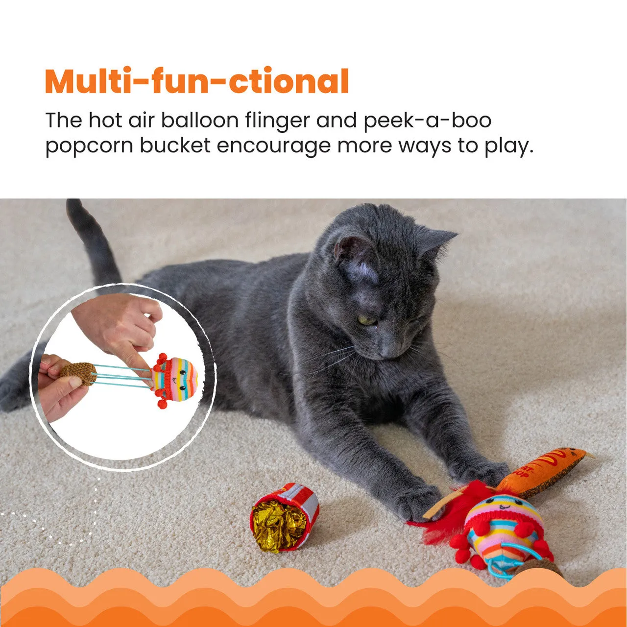 PETSTAGES Catstages Pawrty, 3pk