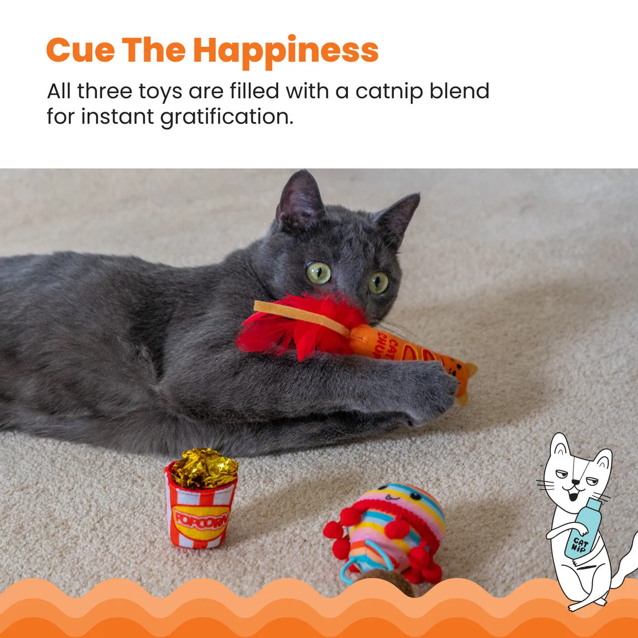 PETSTAGES Catstages Pawrty, 3pk