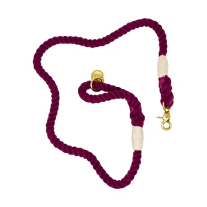 Pink Papyrus Cotton Rope Bree Bright Pink Dog Leash