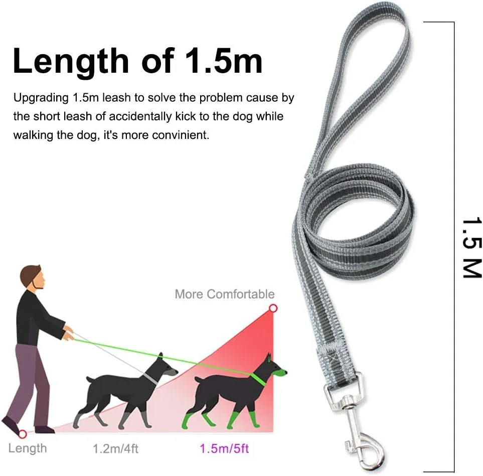 Puppy Harness and Leash Set - Dog Vest Harness for Small Dogs Medium Dogs- Adjustable Reflective Step in Harness for Dogs - Soft Mesh Comfort Fit No Pull No Choke (M, Black)