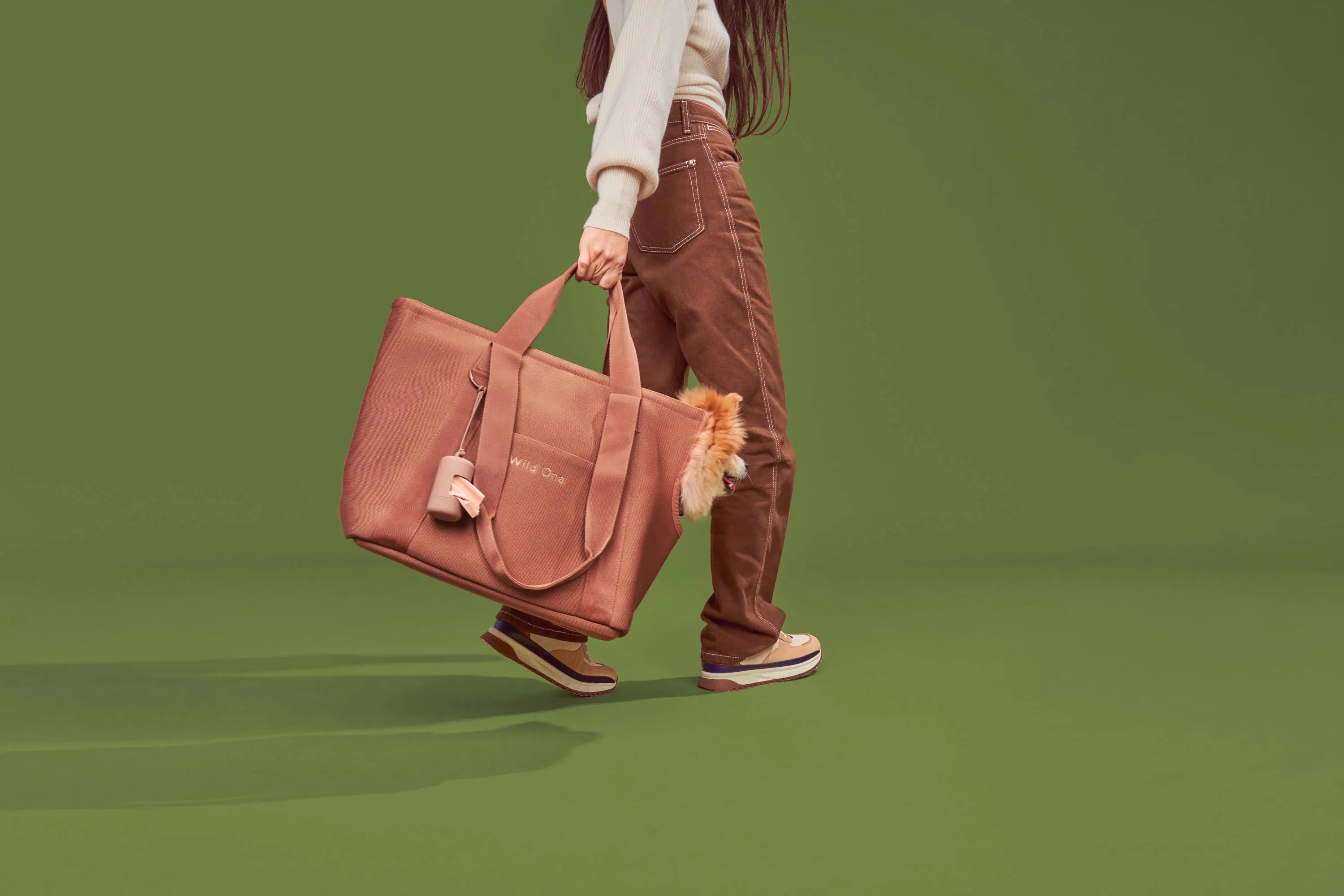 recycled eco-knit everyday dog carrier - cocoa