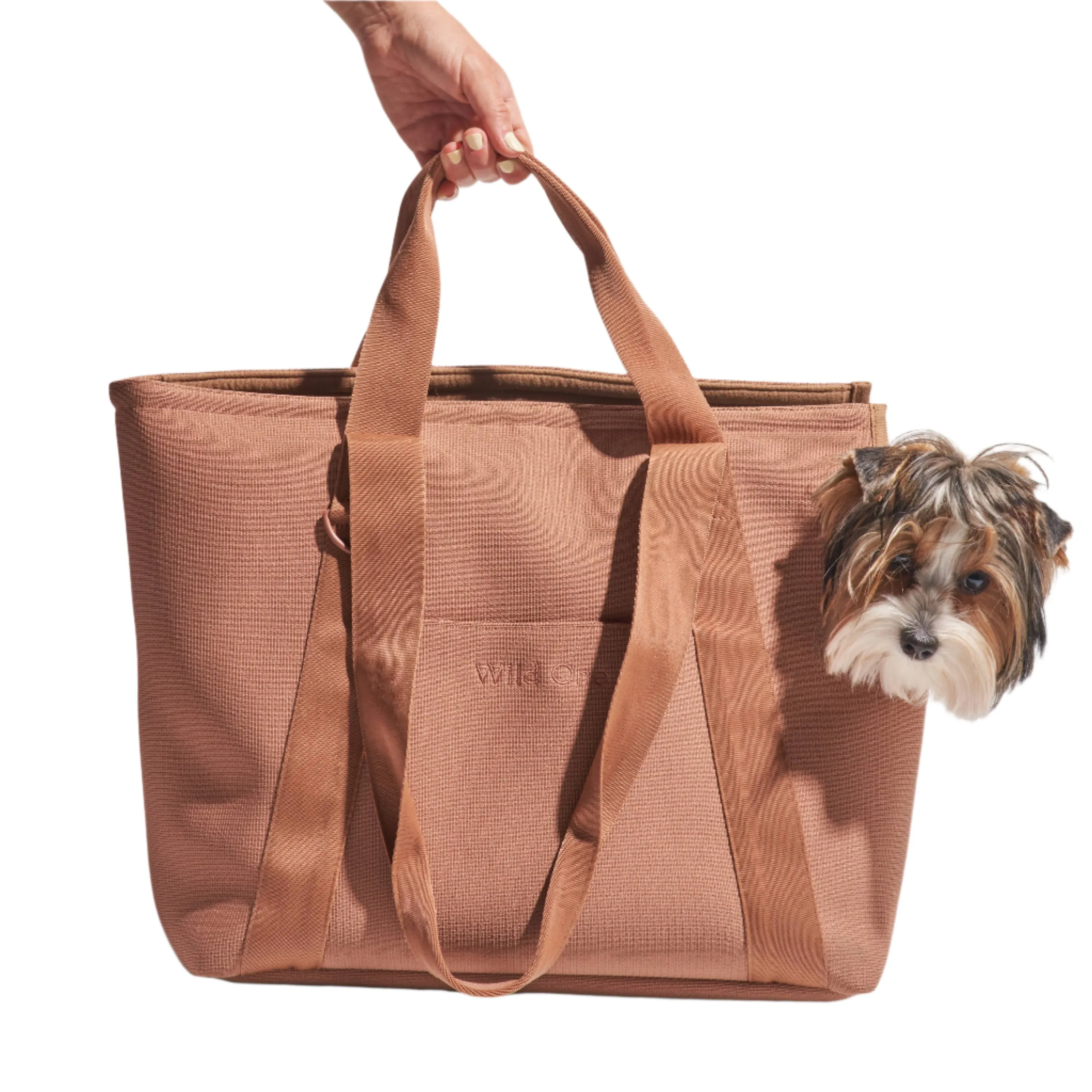 recycled eco-knit everyday dog carrier - cocoa