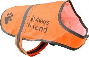 Reflective Dog Vest. Hi-Visibility, Blaze Orange Oxford 300D Waterproof Dog Vest Helps Protect Your Best Friend. Safeguard Your PUP from Motorists & Hunting Accidents, On or Off Leash
