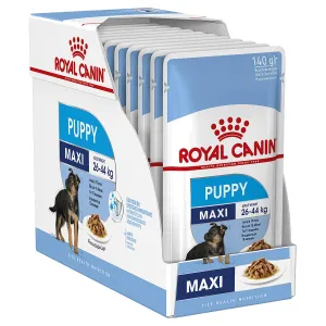 Royal Canin Dog Maxi Puppy Wet Food Pouches 140g x 10
