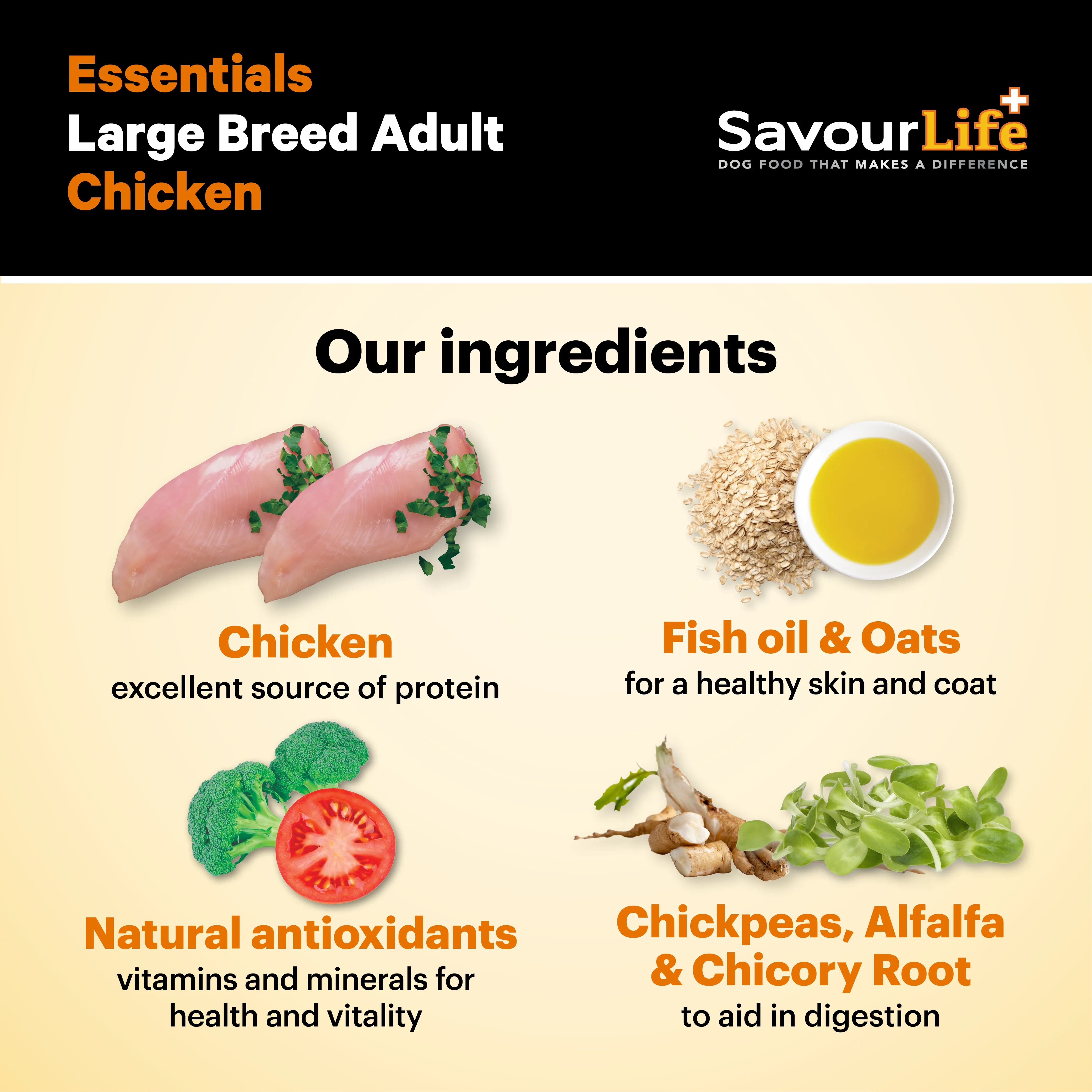 SavourLife - Essentials Chicken Large Breed Dog Dry Food (15kg)